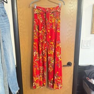 Free People Aloha Printed Wide Leg Pants in small
